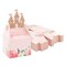 36 Pack, Mini Princess Castle Pink Party Favor Boxes for Girls Birthday (3.5 x 3.5 x 7.5 in)